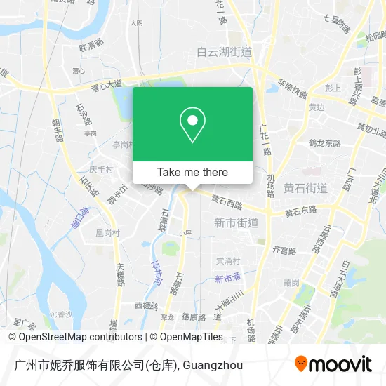 广州市妮乔服饰有限公司(仓库) map