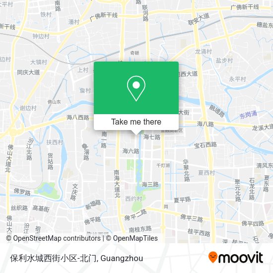 保利水城西街小区-北门 map