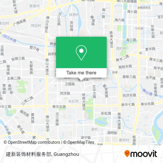 建新装饰材料服务部 map