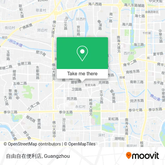 自由自在便利店 map