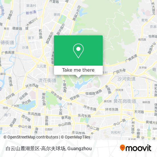 白云山麓湖景区-高尔夫球场 map