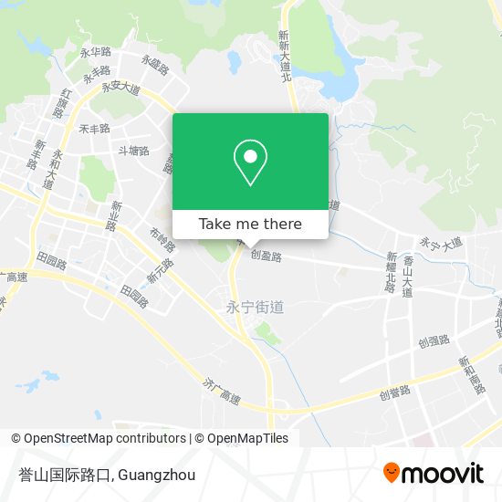 誉山国际路口 map