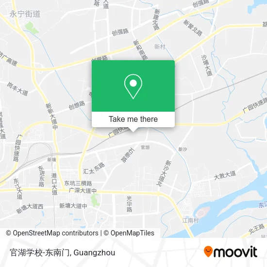 官湖学校-东南门 map