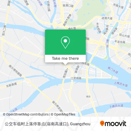 公交车临时上落停靠点(庙南高速口) map