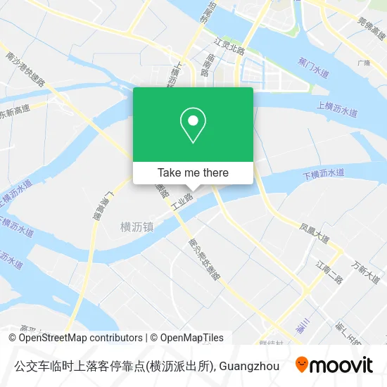 公交车临时上落客停靠点(横沥派出所) map