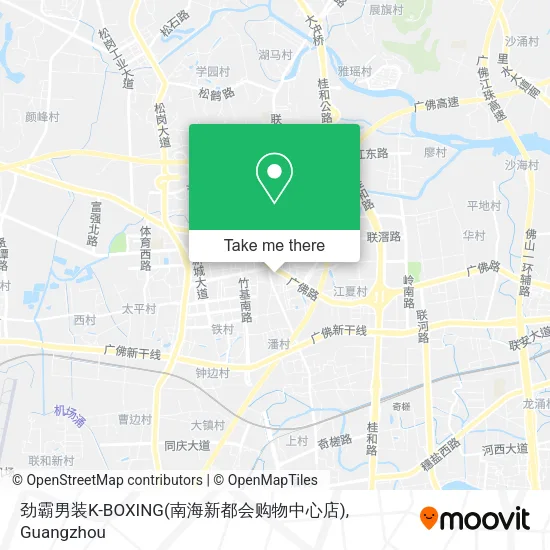 劲霸男装K-BOXING(南海新都会购物中心店) map