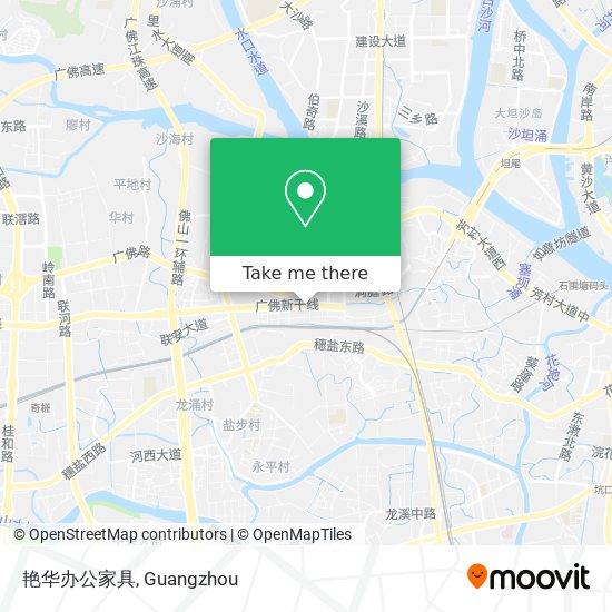 艳华办公家具 map