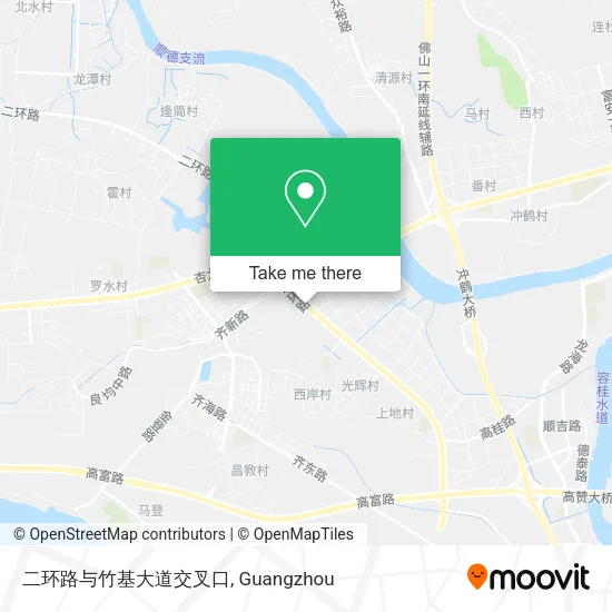 二环路与竹基大道交叉口 map