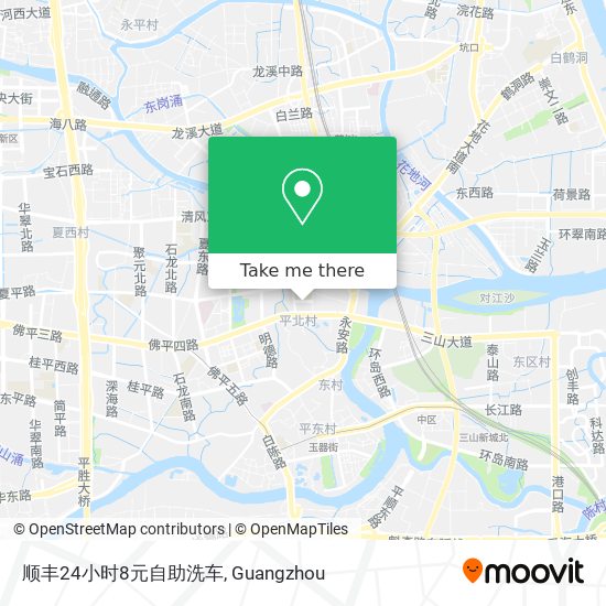 顺丰24小时8元自助洗车 map