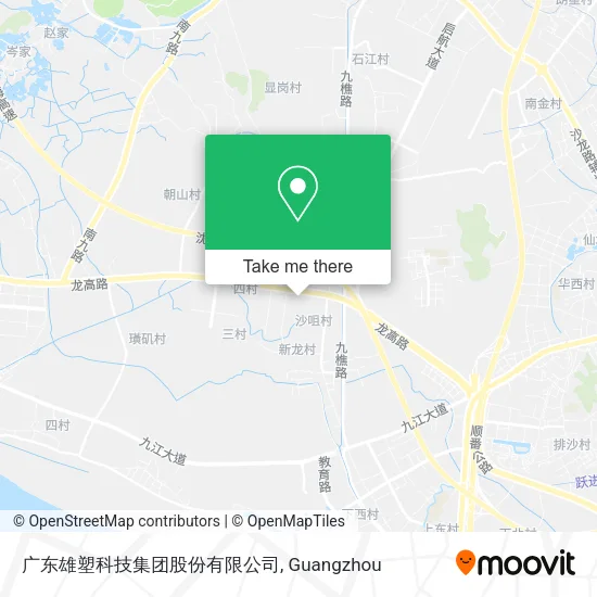 广东雄塑科技集团股份有限公司 map