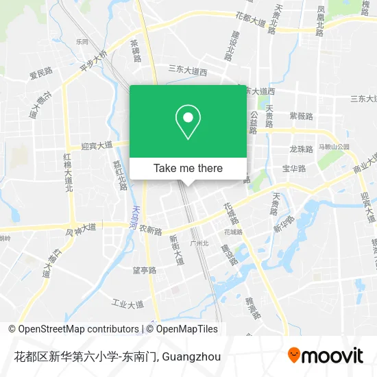 花都区新华第六小学-东南门 map