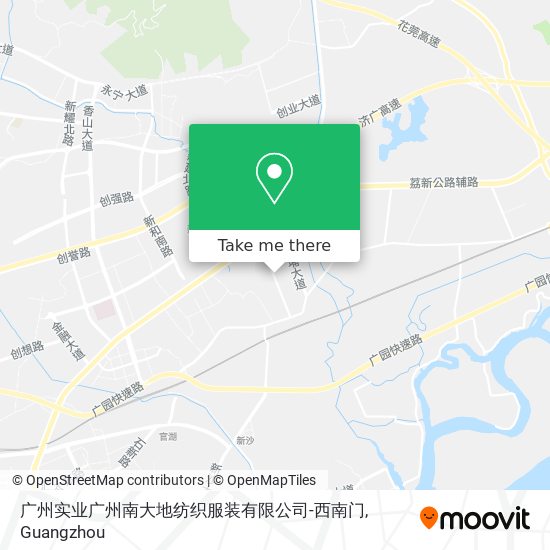 广州实业广州南大地纺织服装有限公司-西南门 map