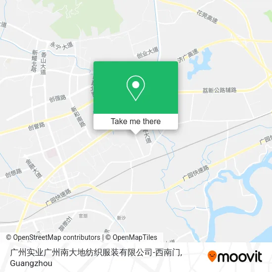 广州实业广州南大地纺织服装有限公司-西南门 map