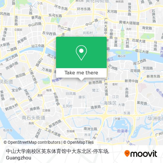 中山大学南校区英东体育馆中大东北区-停车场 map