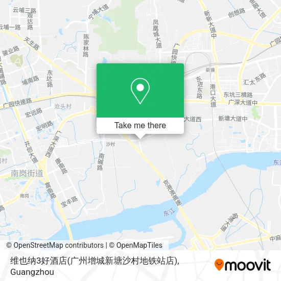 维也纳3好酒店(广州增城新塘沙村地铁站店) map