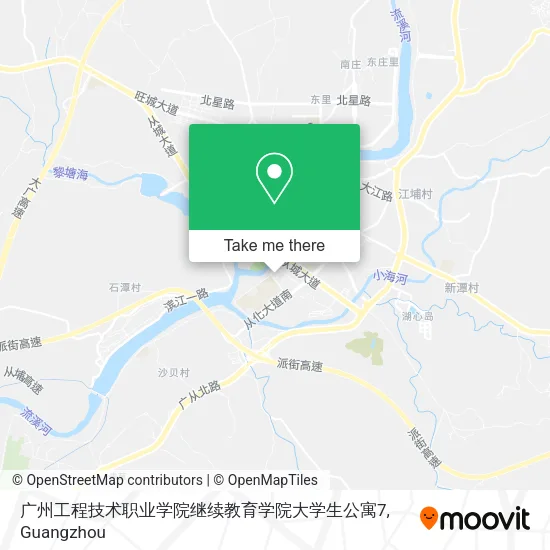 广州工程技术职业学院继续教育学院大学生公寓7 map