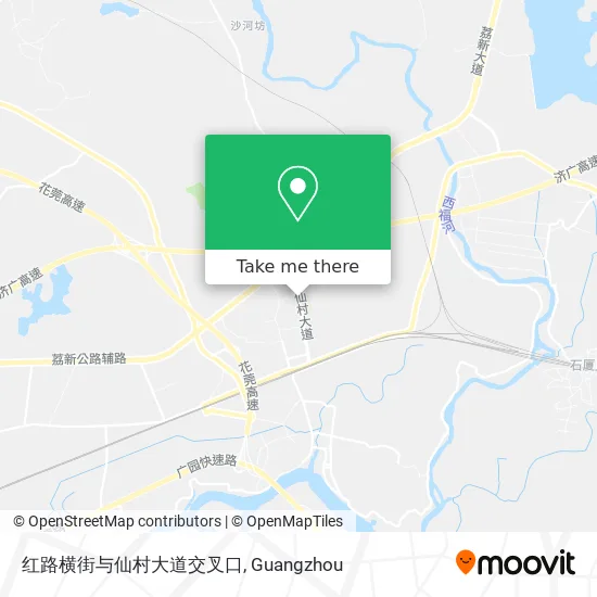 红路横街与仙村大道交叉口 map