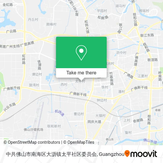 中共佛山市南海区大沥镇太平社区委员会 map