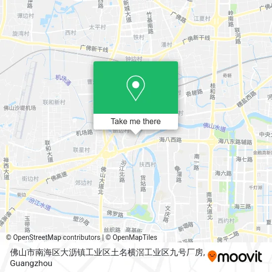 佛山市南海区大沥镇工业区土名横滘工业区九号厂房 map
