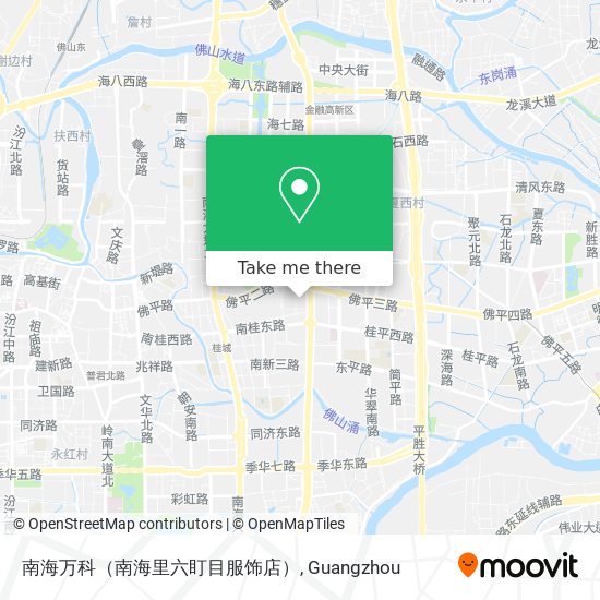 南海万科（南海里六盯目服饰店） map