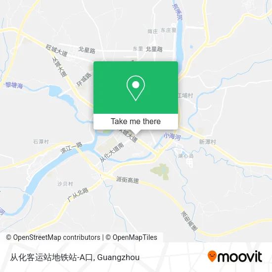 从化客运站地铁站-A口 map
