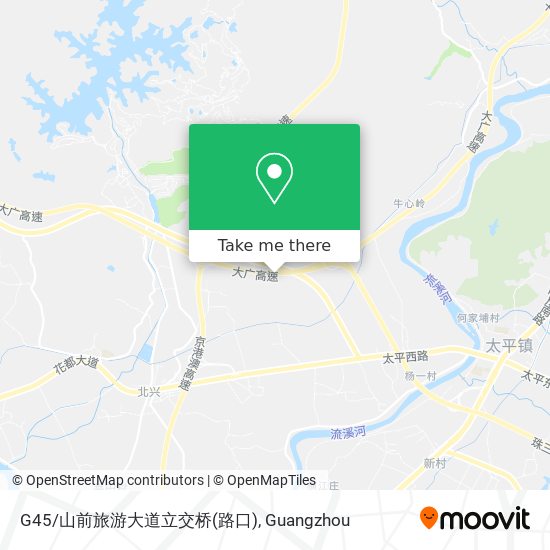 G45/山前旅游大道立交桥(路口) map