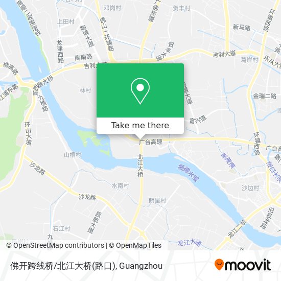 佛开跨线桥/北江大桥(路口) map
