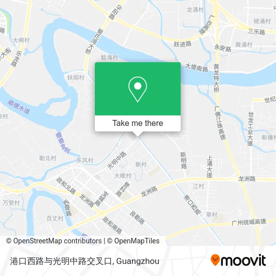 港口西路与光明中路交叉口 map