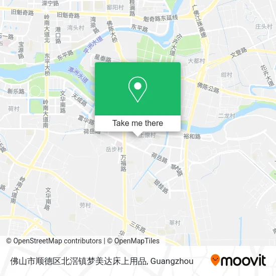 佛山市顺德区北滘镇梦美达床上用品 map