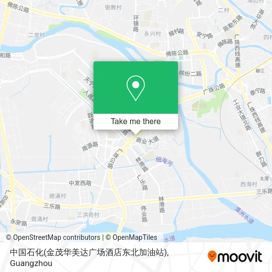 中国石化(金茂华美达广场酒店东北加油站) map