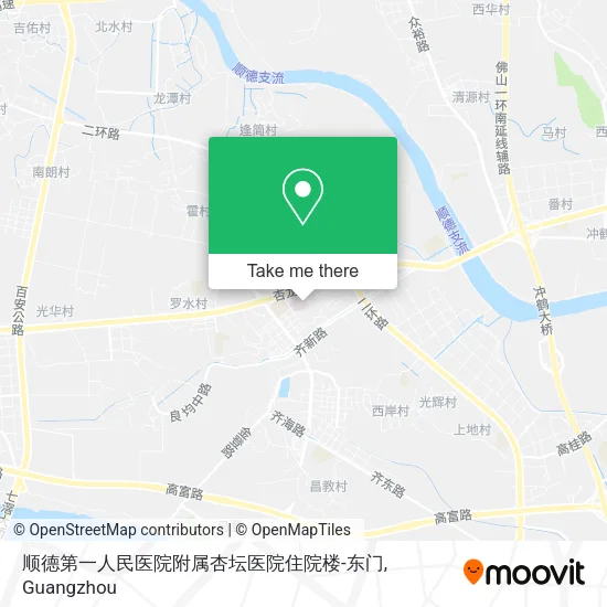 顺德第一人民医院附属杏坛医院住院楼-东门 map