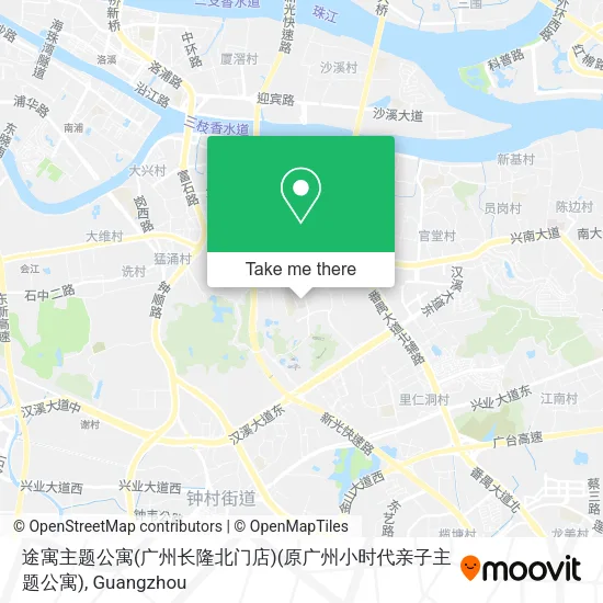 途寓主题公寓(广州长隆北门店)(原广州小时代亲子主题公寓) map