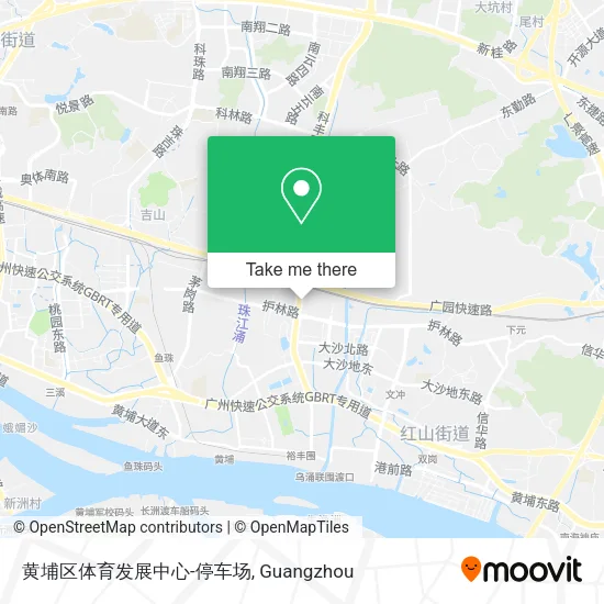 黄埔区体育发展中心-停车场 map