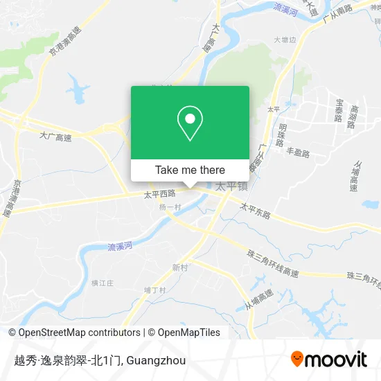 越秀·逸泉韵翠-北1门 map