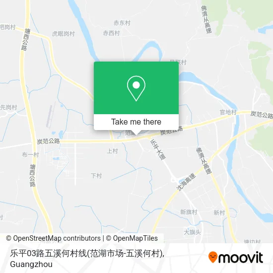 乐平03路五溪何村线(范湖市场-五溪何村) map