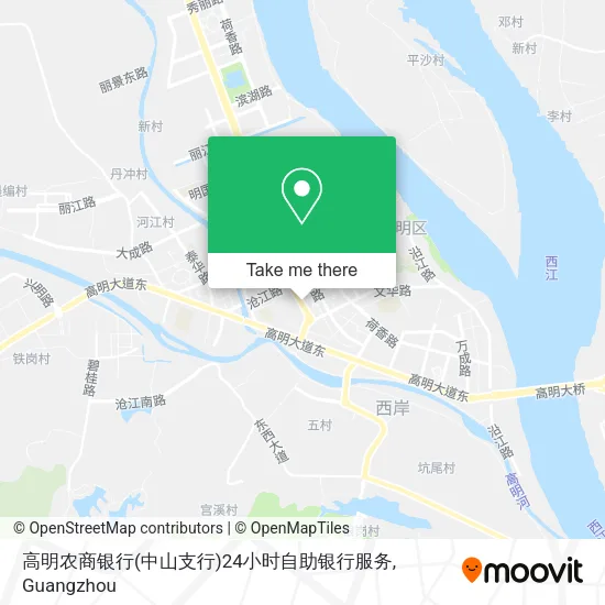 高明农商银行(中山支行)24小时自助银行服务 map