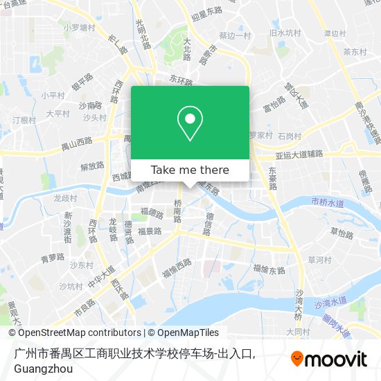广州市番禺区工商职业技术学校停车场-出入口 map