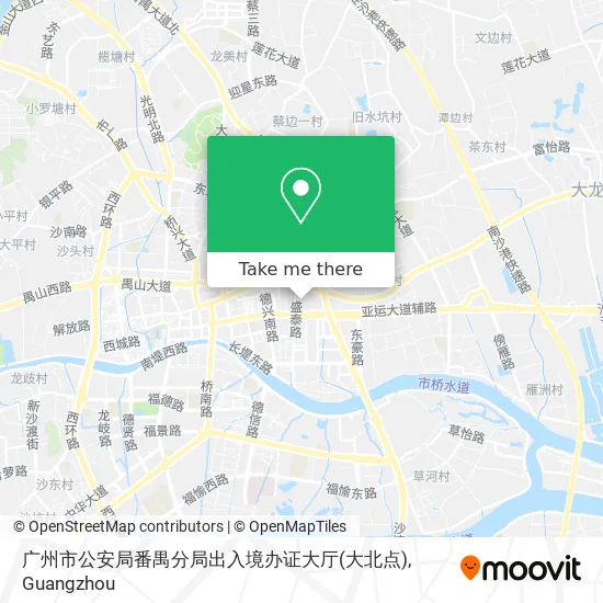 广州市公安局番禺分局出入境办证大厅(大北点) map