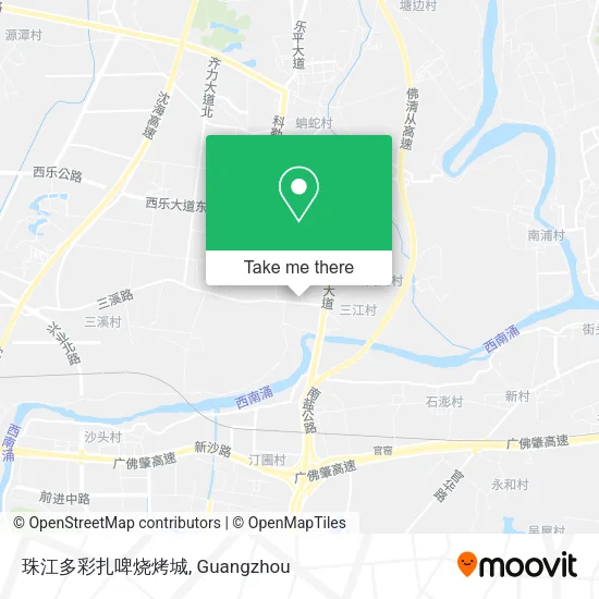 珠江多彩扎啤烧烤城 map