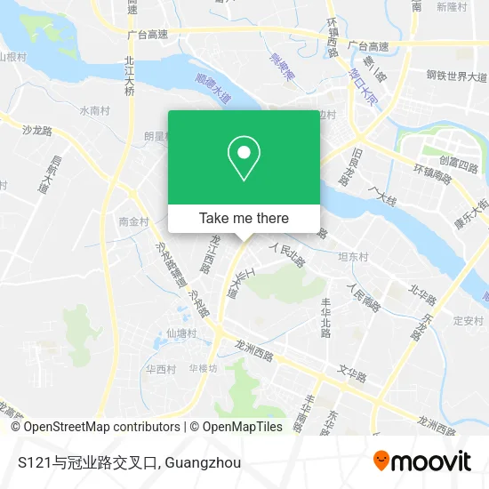 S121与冠业路交叉口 map