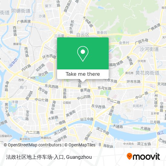 法政社区地上停车场-入口 map