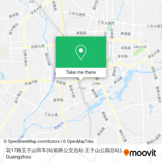 花17路王子山班车(站前路公交总站-王子山公园总站) map