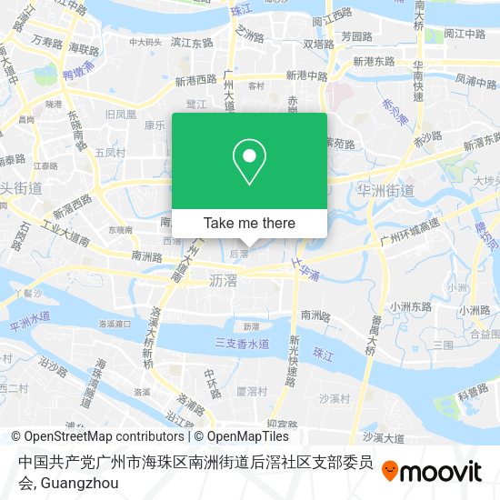 中国共产党广州市海珠区南洲街道后滘社区支部委员会 map