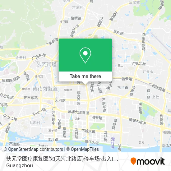 扶元堂医疗康复医院(天河北路店)停车场-出入口 map