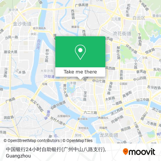 中国银行24小时自助银行(广州中山八路支行) map