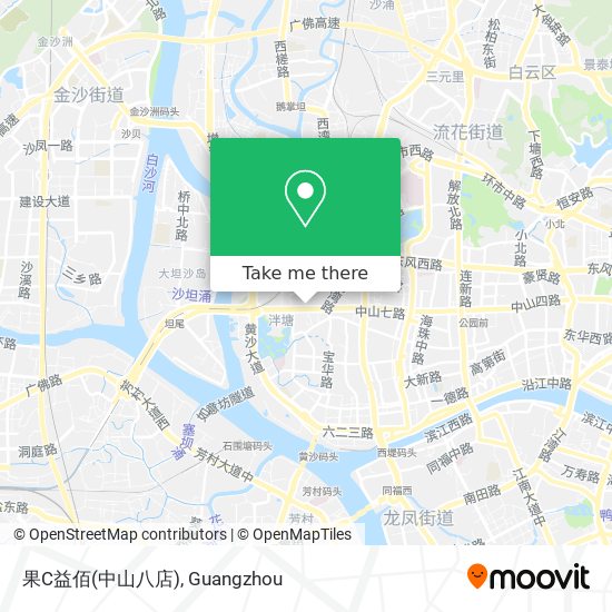 果C益佰(中山八店) map