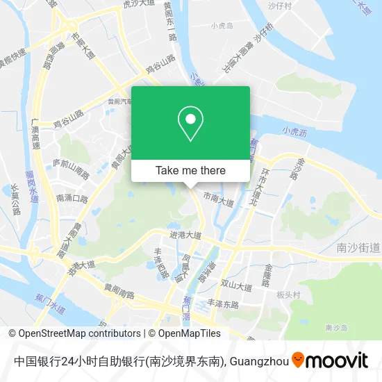 中国银行24小时自助银行(南沙境界东南) map