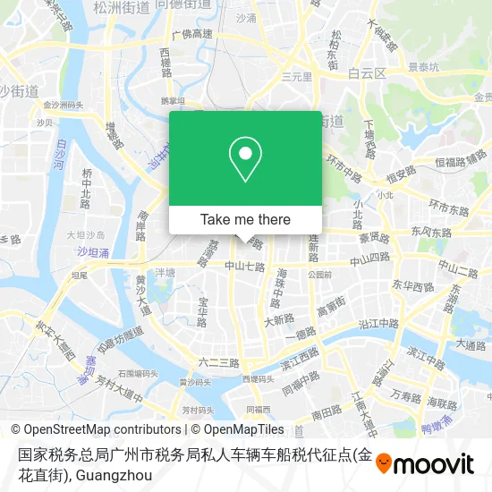 国家税务总局广州市税务局私人车辆车船税代征点(金花直街) map