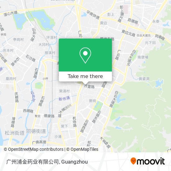 广州浦金药业有限公司 map