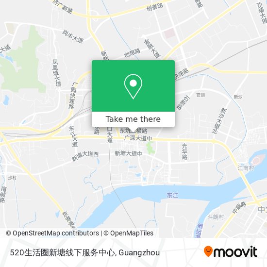 520生活圈新塘线下服务中心 map